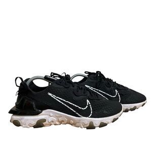 Nike React Vision Mens Size 10.5 Black & White Athletic Running Shoes Sneakers